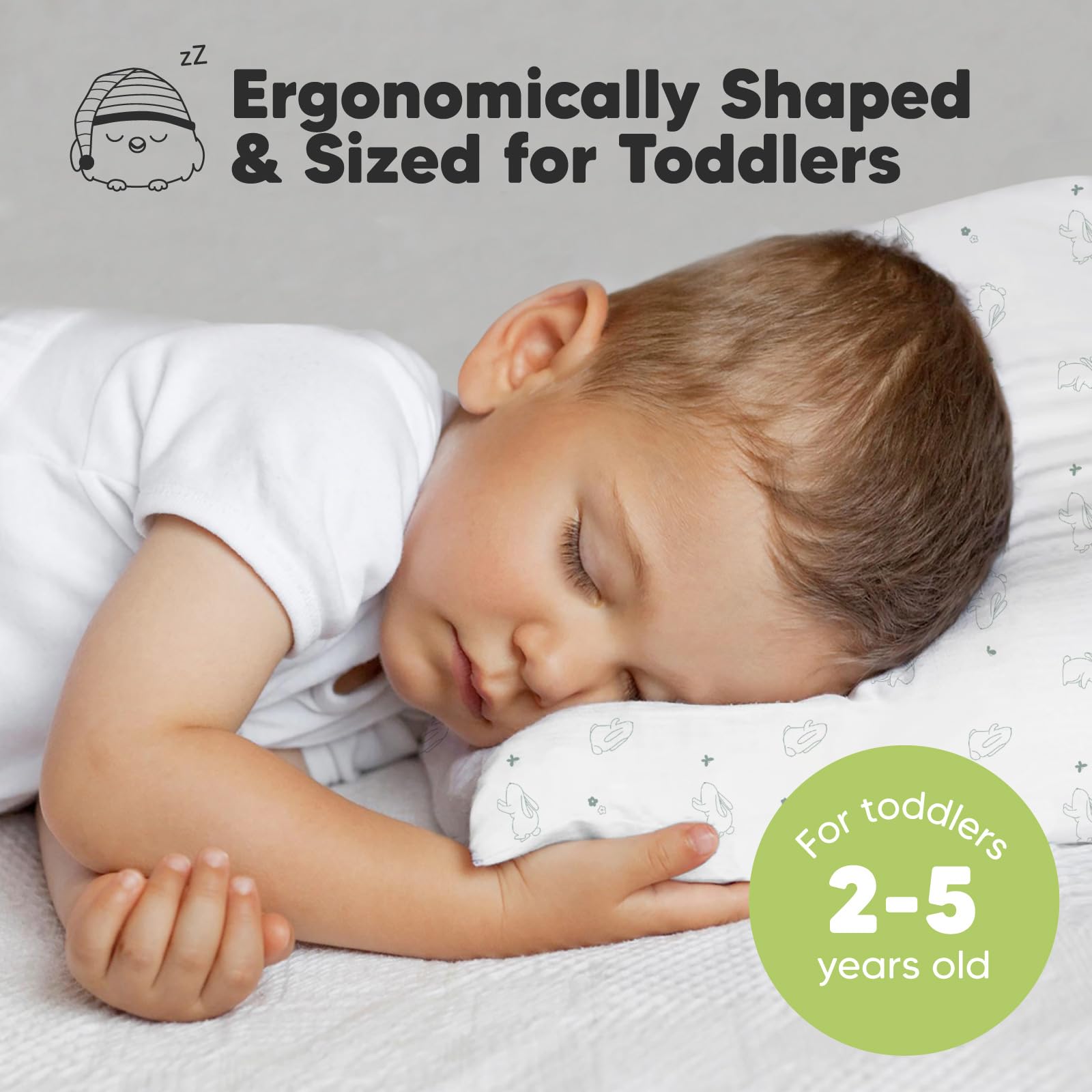KeaBabies 13x18 travel pillow in packaging, ready for on-the-go naps.