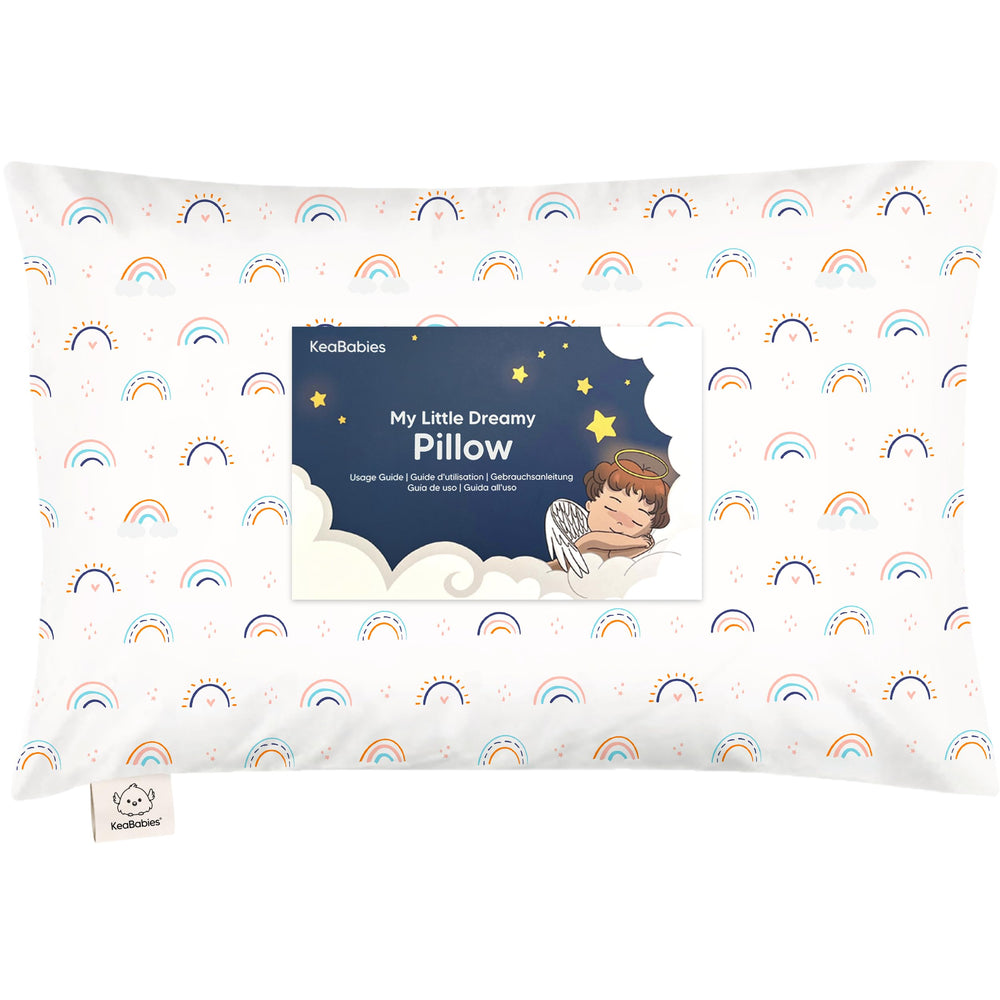 KeaBabies toddler pillow 13x18 viewed top for gentle neck support during naps