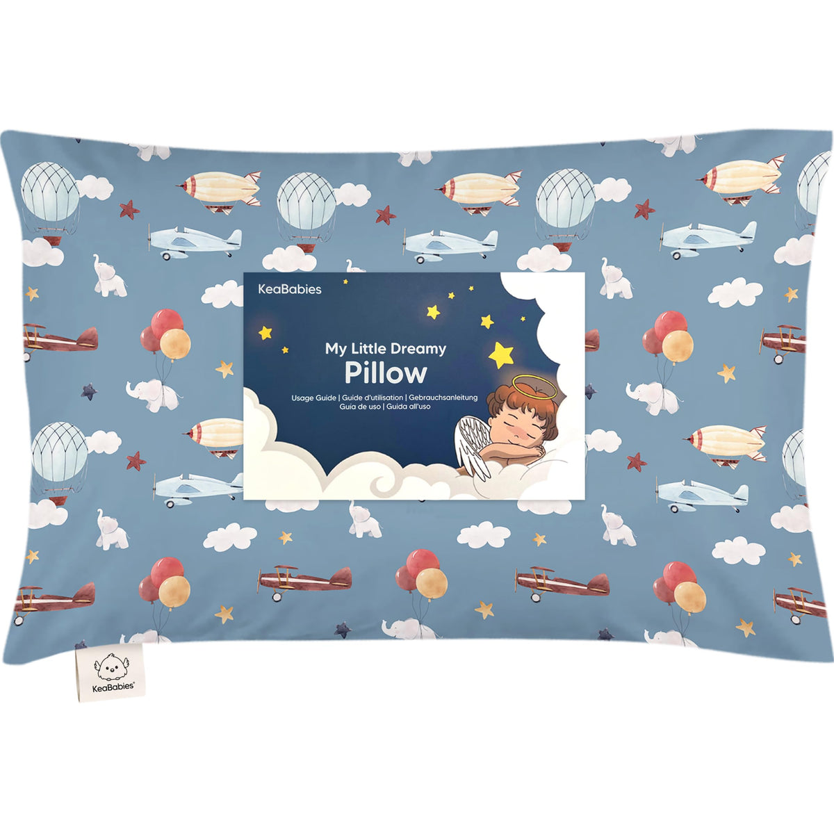 KeaBabies toddler pillow 13x18 for travel naps and neck support.