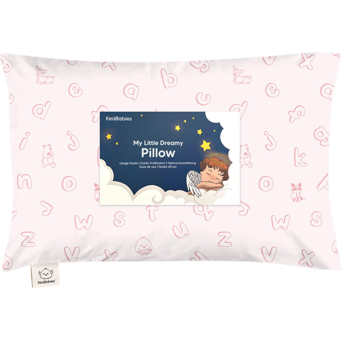 KeaBabies toddler pillow 13x18 demonstrates ergonomic neck support for cozy toddler naps.