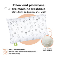 KeaBabies toddler pillow breathable fabric keeps toddlers cool through all seasons.