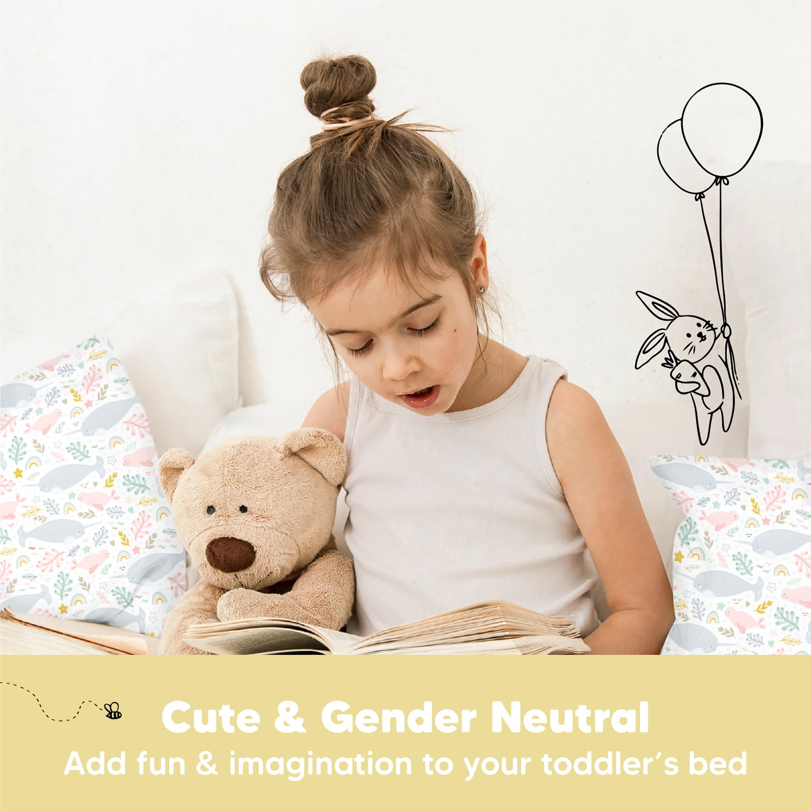 KeaBabies toddler pillow bundle ready for cuddly sleepovers