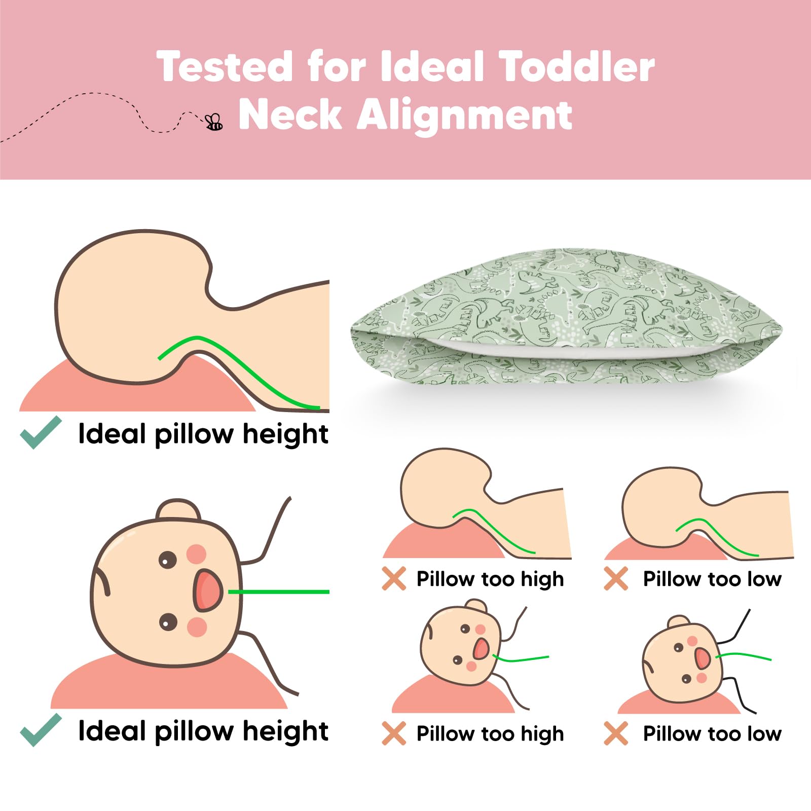 KeaBabies DinoDood machine-washable tag indicates simple cleaning