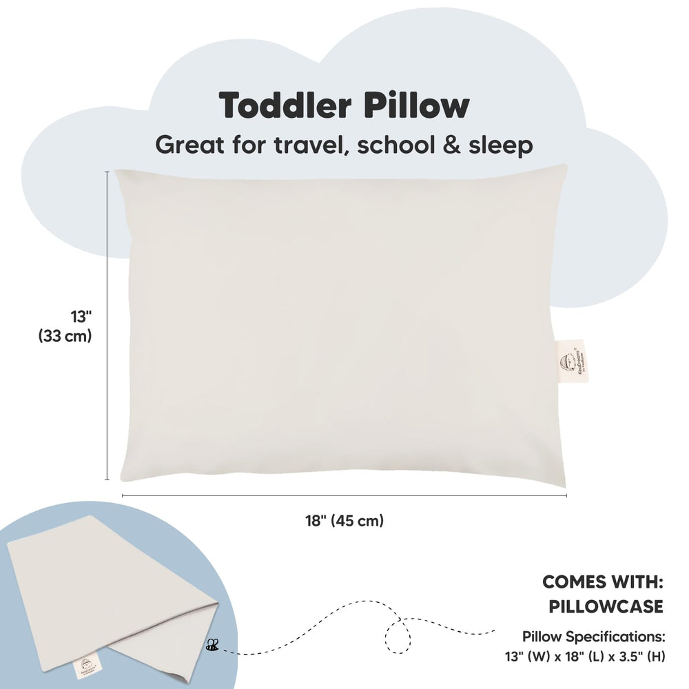 KeaBabies toddler pillow durable washables closeup highlights easy cleaning routine