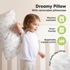 KeaBabies toddler pillow ergonomic design supports comfortable sleep posture