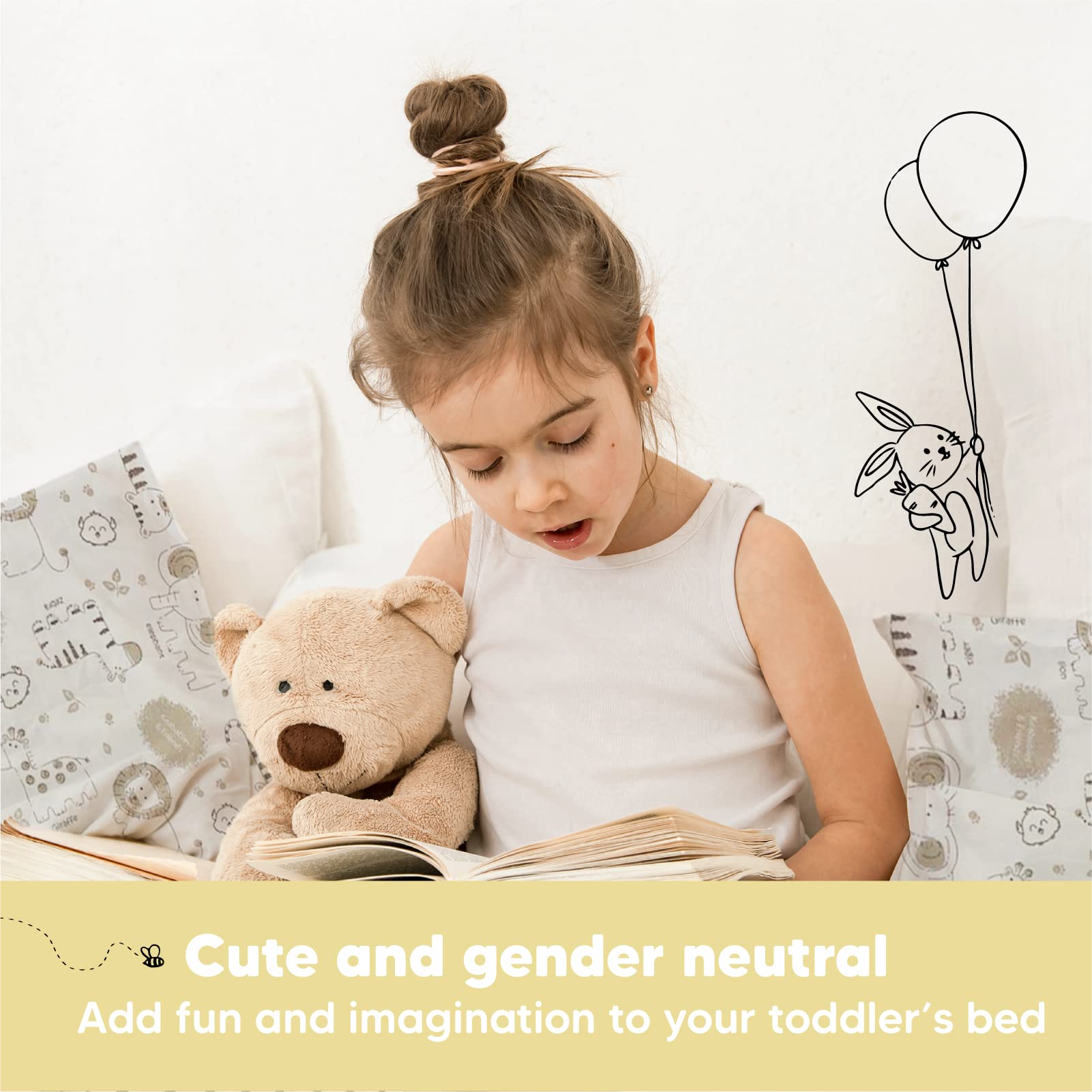 KeaBabies pillow fill stays fluffy with everyday use and care.
