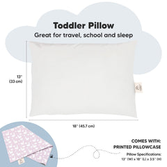 KeaBabies My Little Dreamy Toddler Pillow machine washable for easy cleaning.