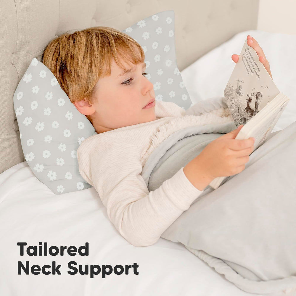 KeaBabies Meadow neck-support design helps gentle alignment during sleep.