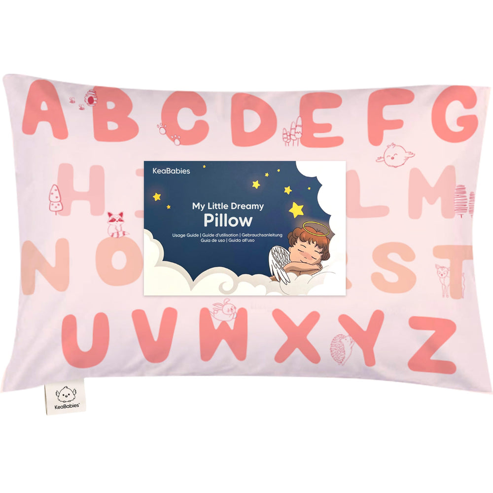 KeaBabies Toddler Pillow Sakura front view offers comfortable neck support.