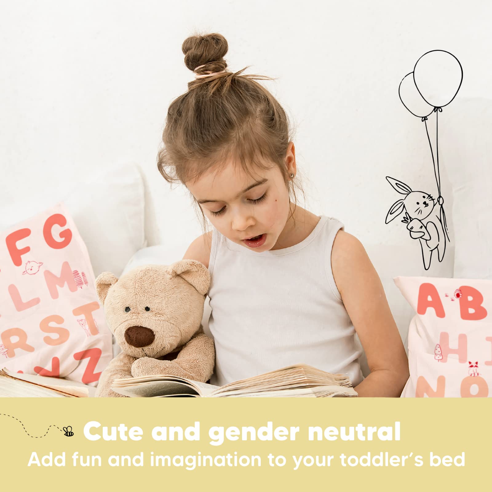 KeaBabies ideal-height toddler pillow supports healthy growth during naps.