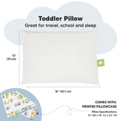 KeaBabies toddler pillow close-up of soft, breathable fabric for comfort