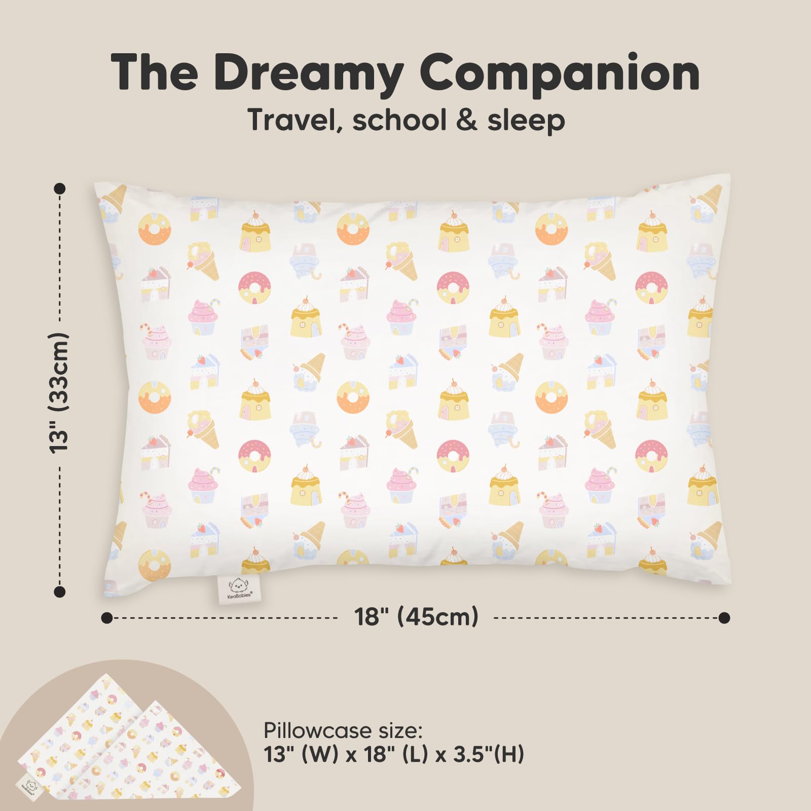 KeaBabies organic-cotton-coverage safe soft pillowcase for naps