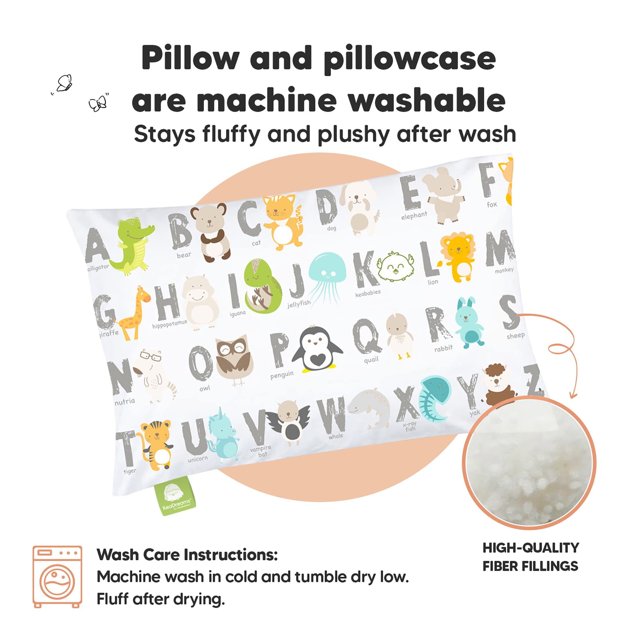 KeaBabies My Little Dreamy Pillow used on travel for nap-time comfort