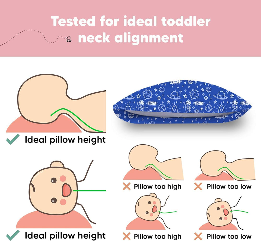 KeaBabies travel-friendly toddler pillow for naps on trips