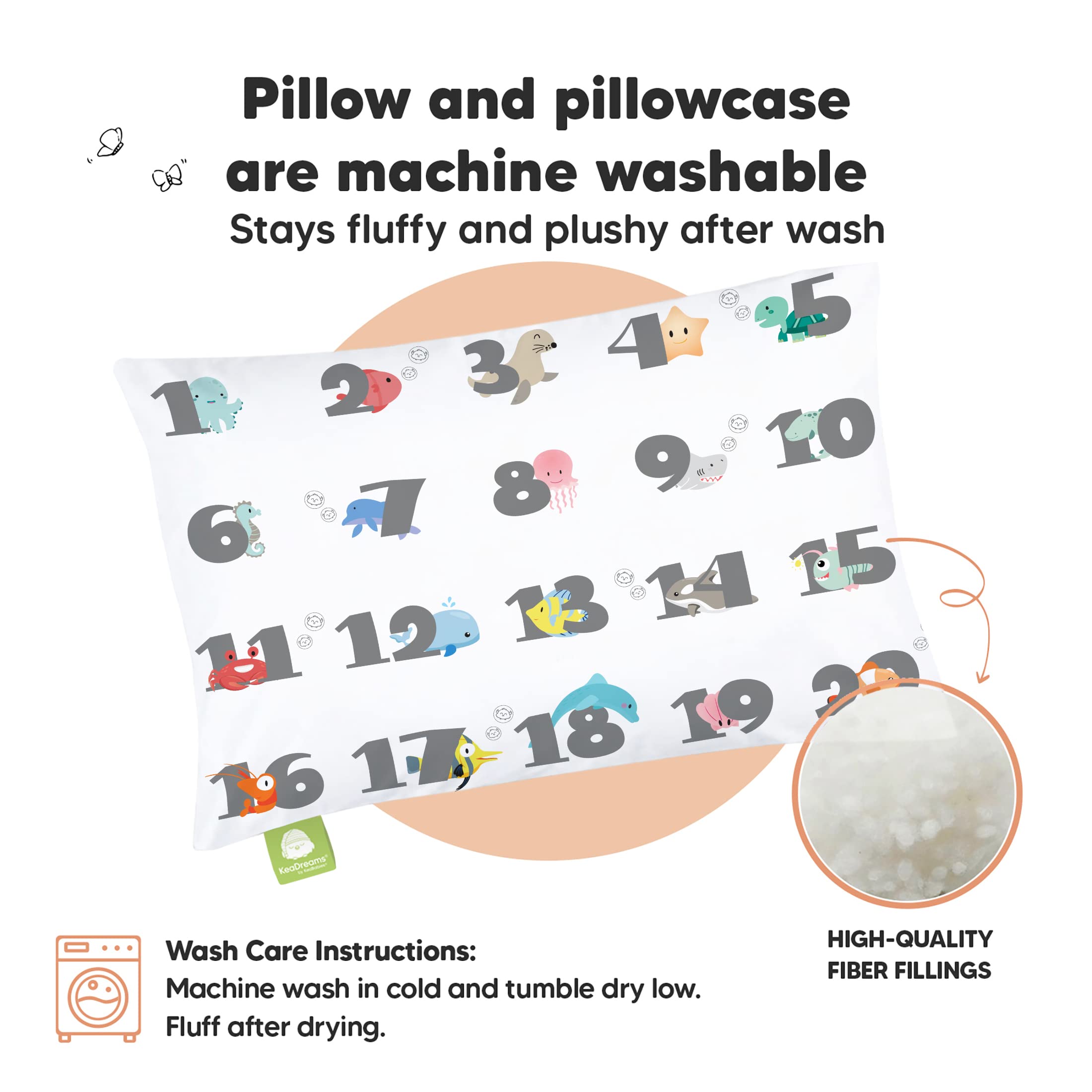 KeaBabies travel-friendly pillow ready for preschool naps on the go
