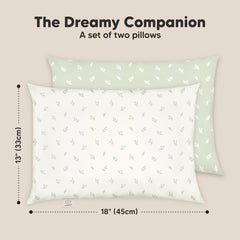 KeaBabies toddler pillow travel-use image shows compact size for car trips.