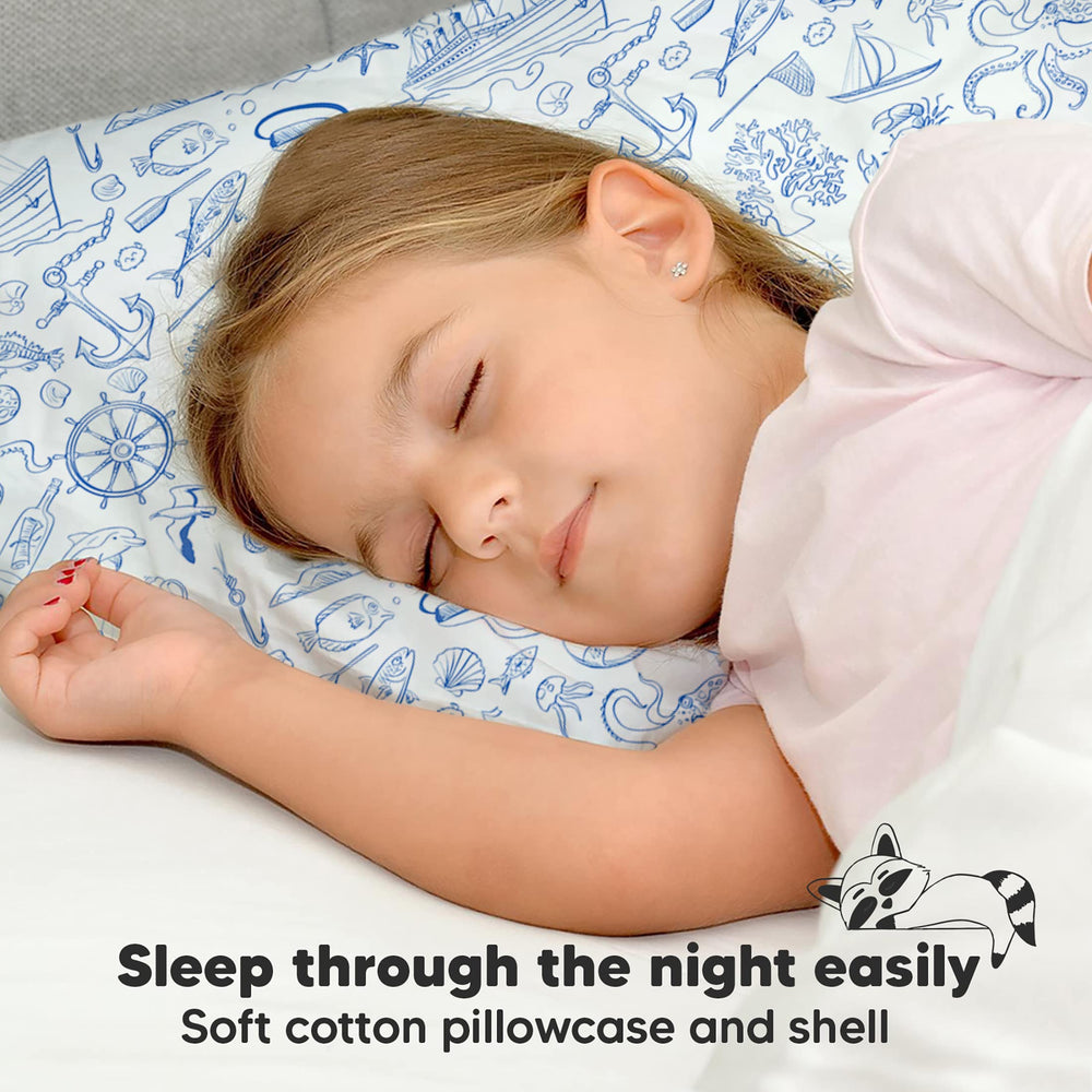 KeaBabies toddler pillow on car-seat travel setup for on-the-go comfort.