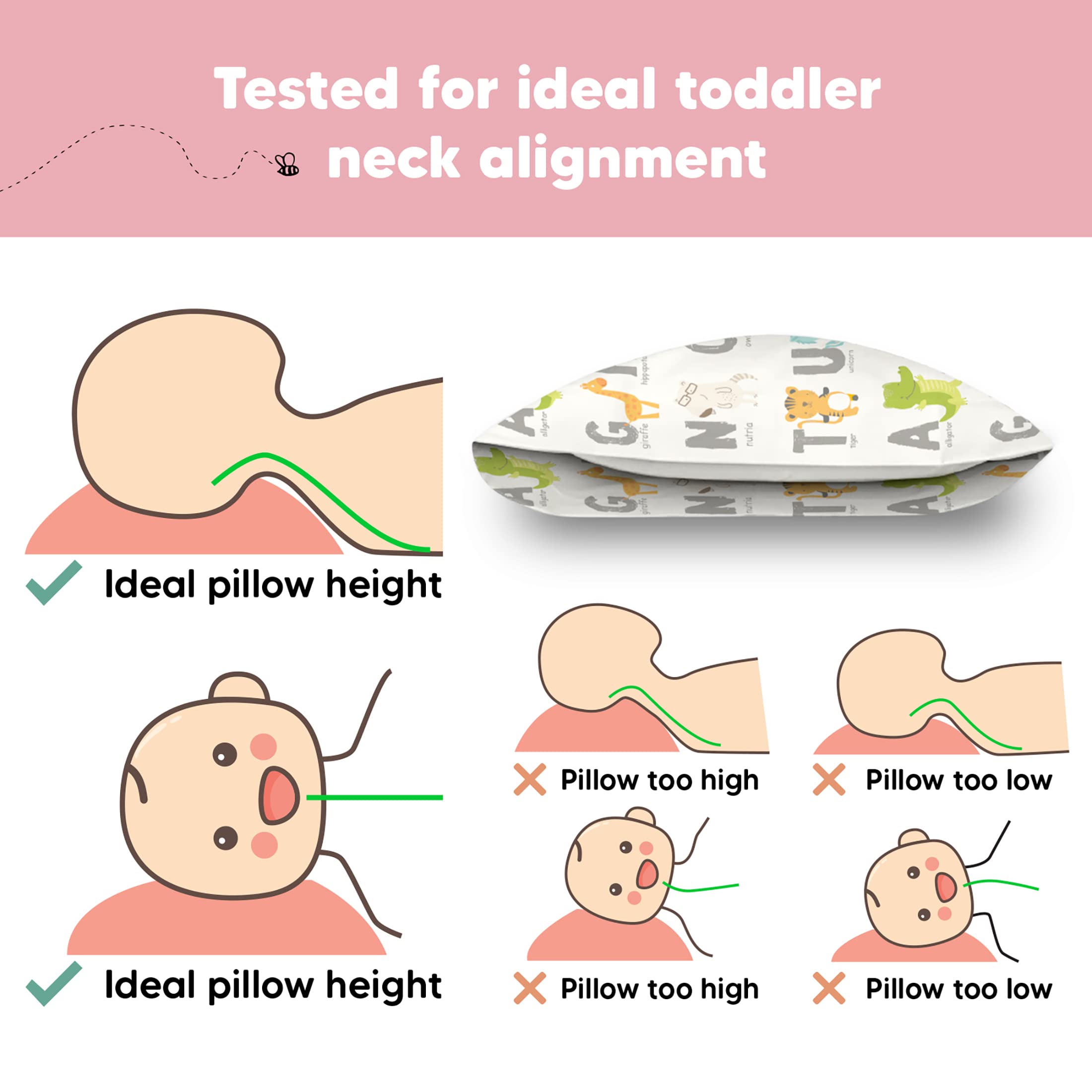 KeaBabies Toddler Pillow is washable and durable for busy families