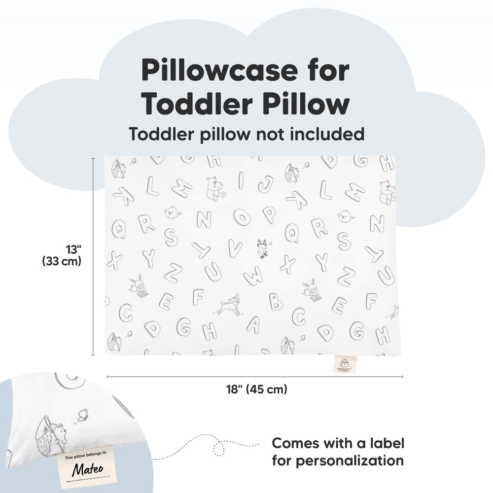 KeaBabies 13x18 pillowcase closeup soft cotton highlights breathable texture for all-season comfort.