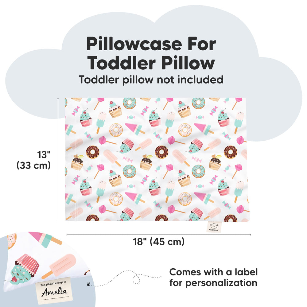 KeaBabies 13x18 pillowcase fits standard toddler pillows for neat sleep comfort