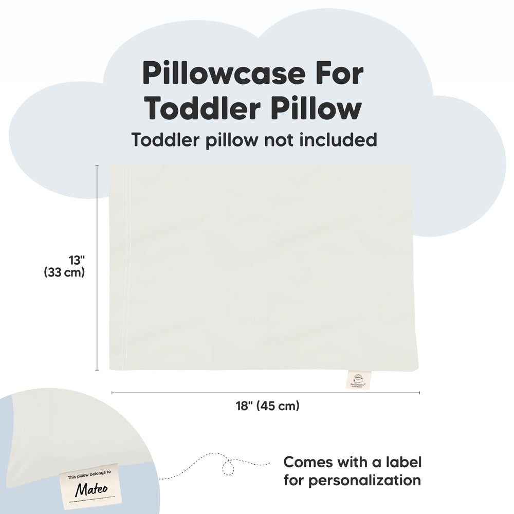 KeaBabies Toddler Pillowcase fits standard 13x18 pillows for easy setup