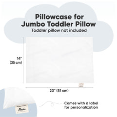 KeaBabies toddler pillowcase 14x20 fit for standard toddler pillows.