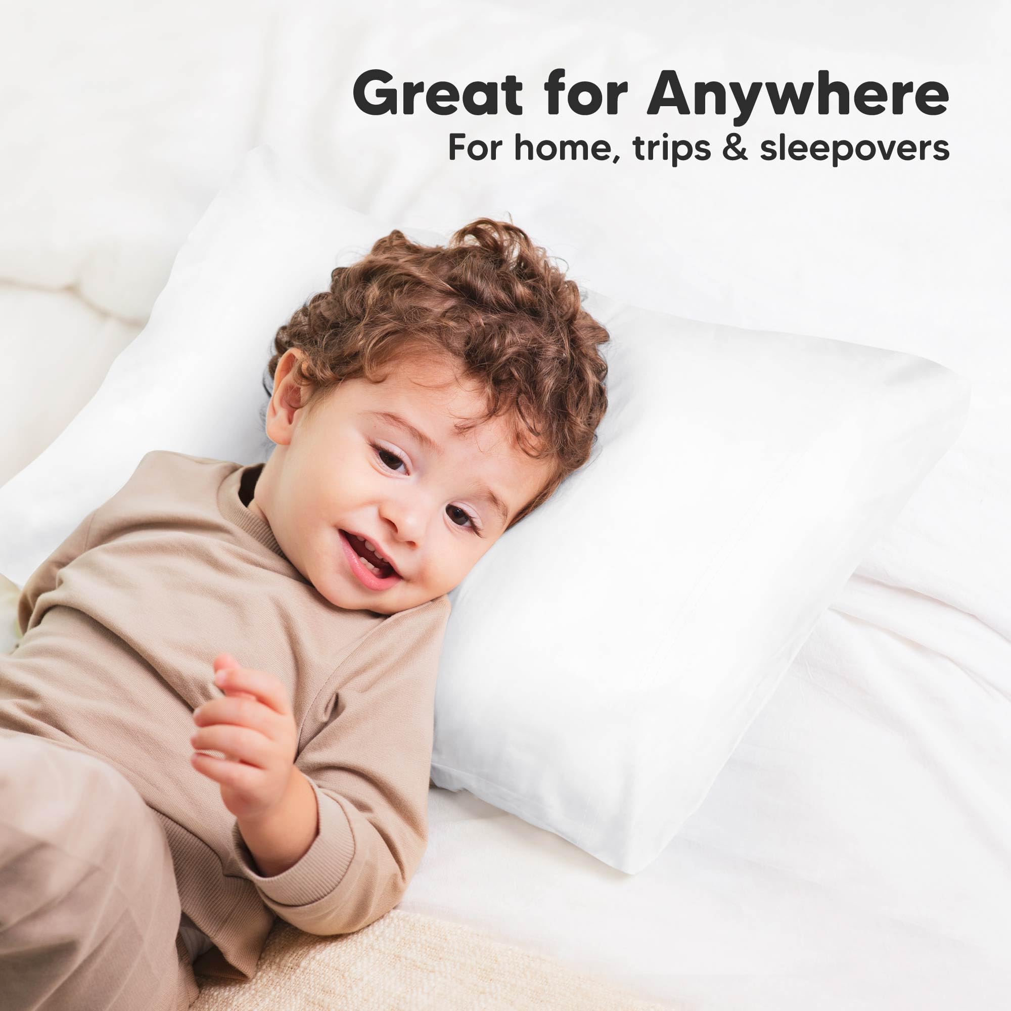 KeaBabies toddler pillowcase features a name tag for personalization.