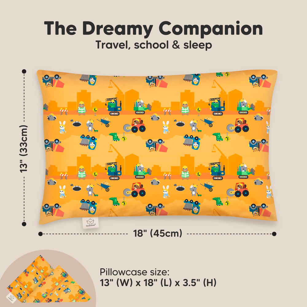 KeaBabies toddler pillowcase soft organic cotton breathable fabric for comfortable naps.