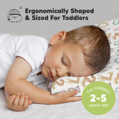 KeaBabies pillowcase wild-count print offers playful travel companion for nap time.