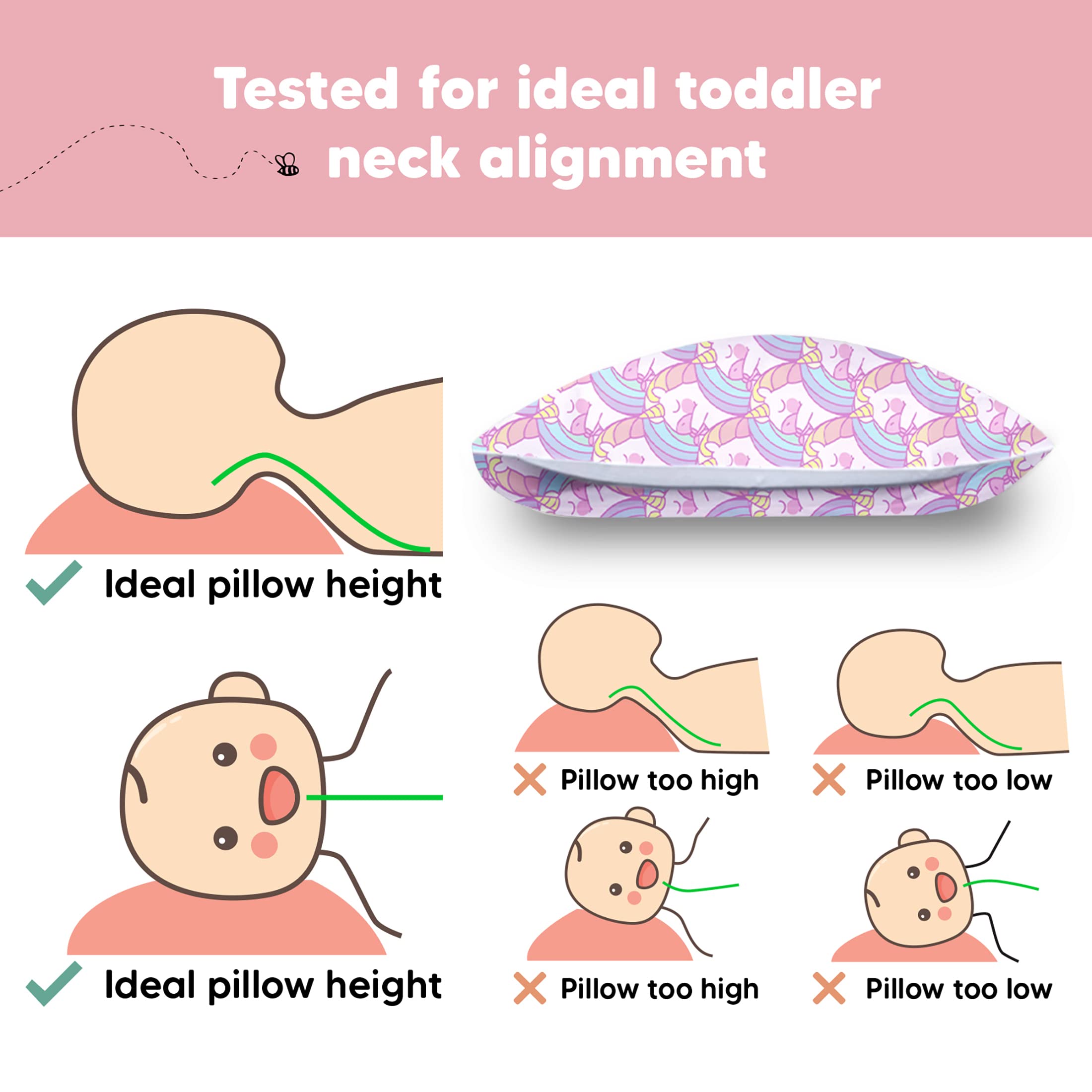 KeaBabies pillow provides gentle neck support for quiet bedtime routines.