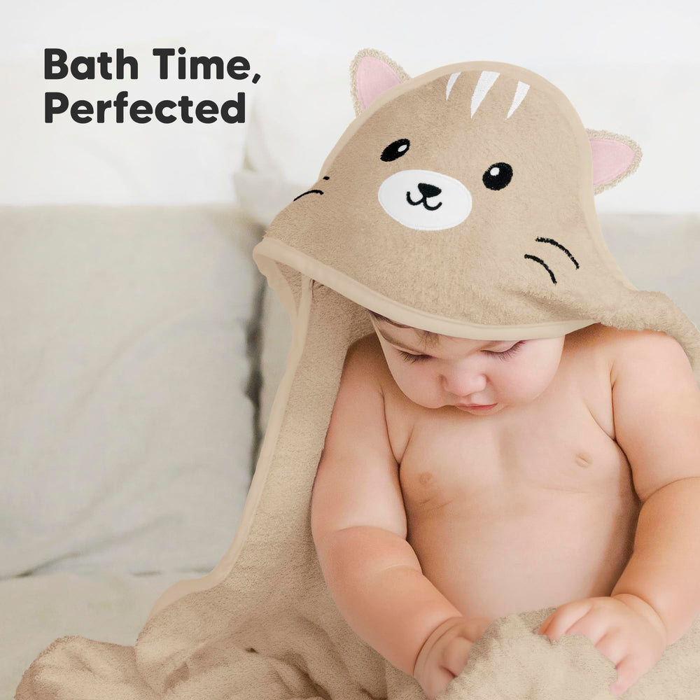 KeaBabies hooded towel grows with baby from newborn to toddler