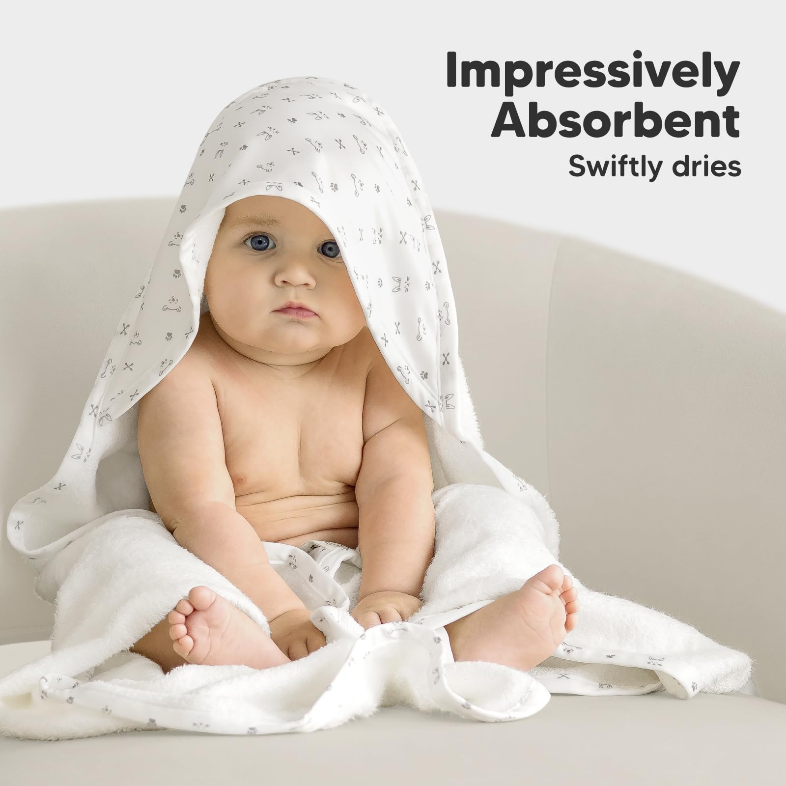 KeaBabies towel 500gsm thick feels lush and ultra-soft.