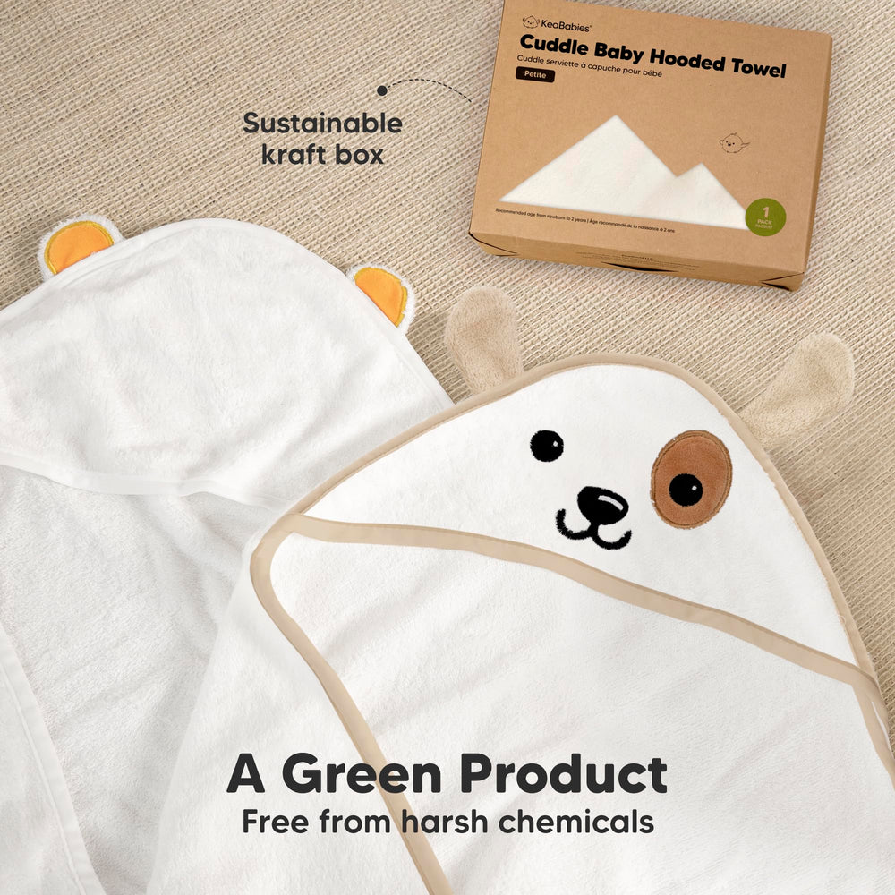 KeaBabies towel grows with baby from newborn to toddler