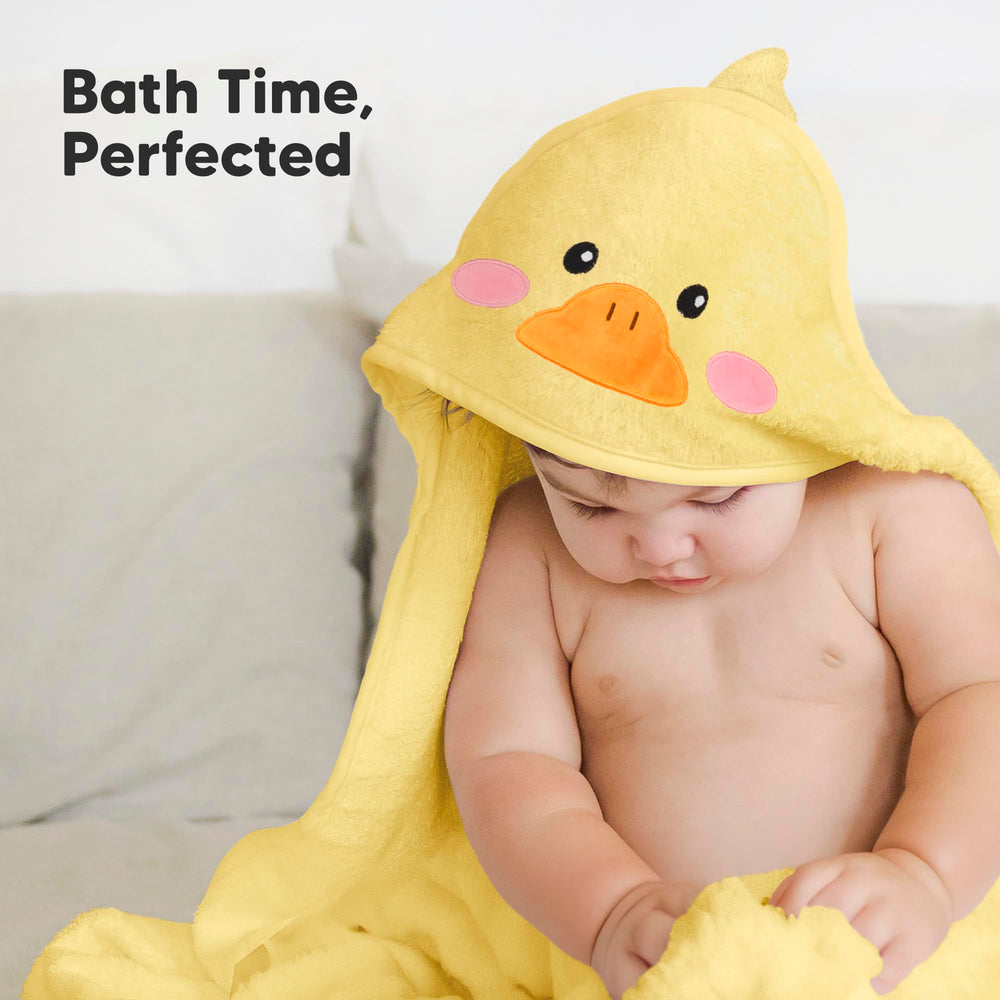 KeaBabies 35x35 hooded towel sized for newborns through toddlers.