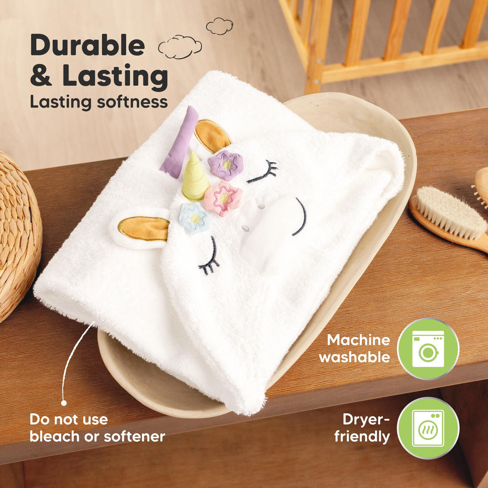 KeaBabies-towel-size-43x40-inches grows with your child from newborns.