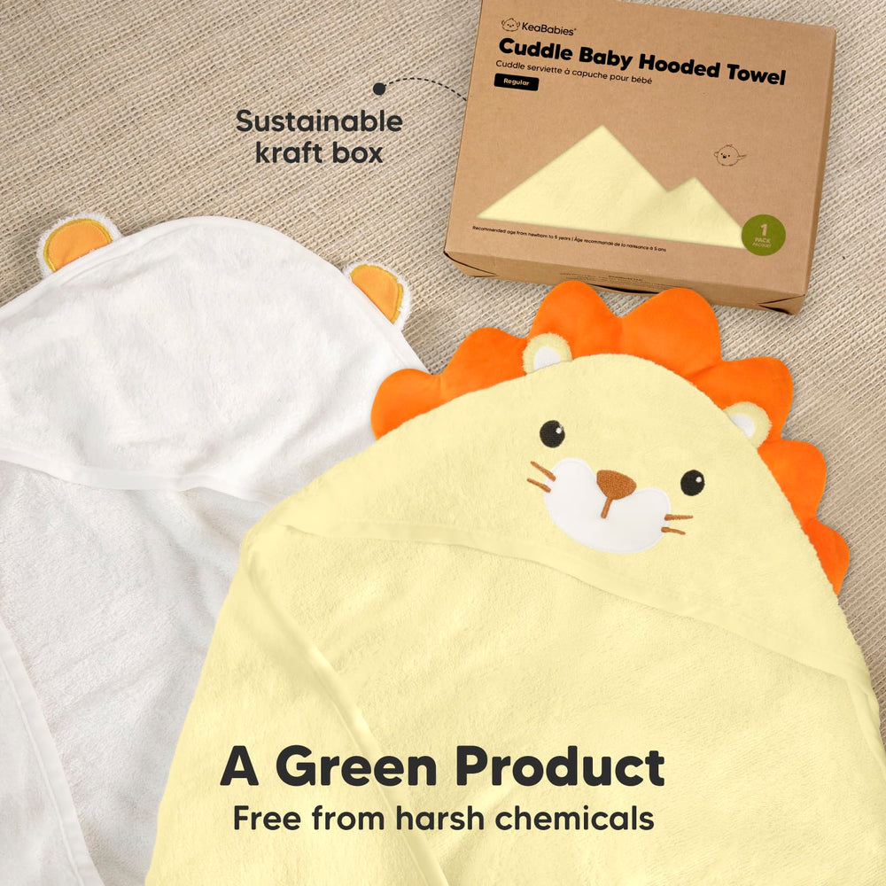 KeaBabies towel safe for sensitive skin and gentle drying.
