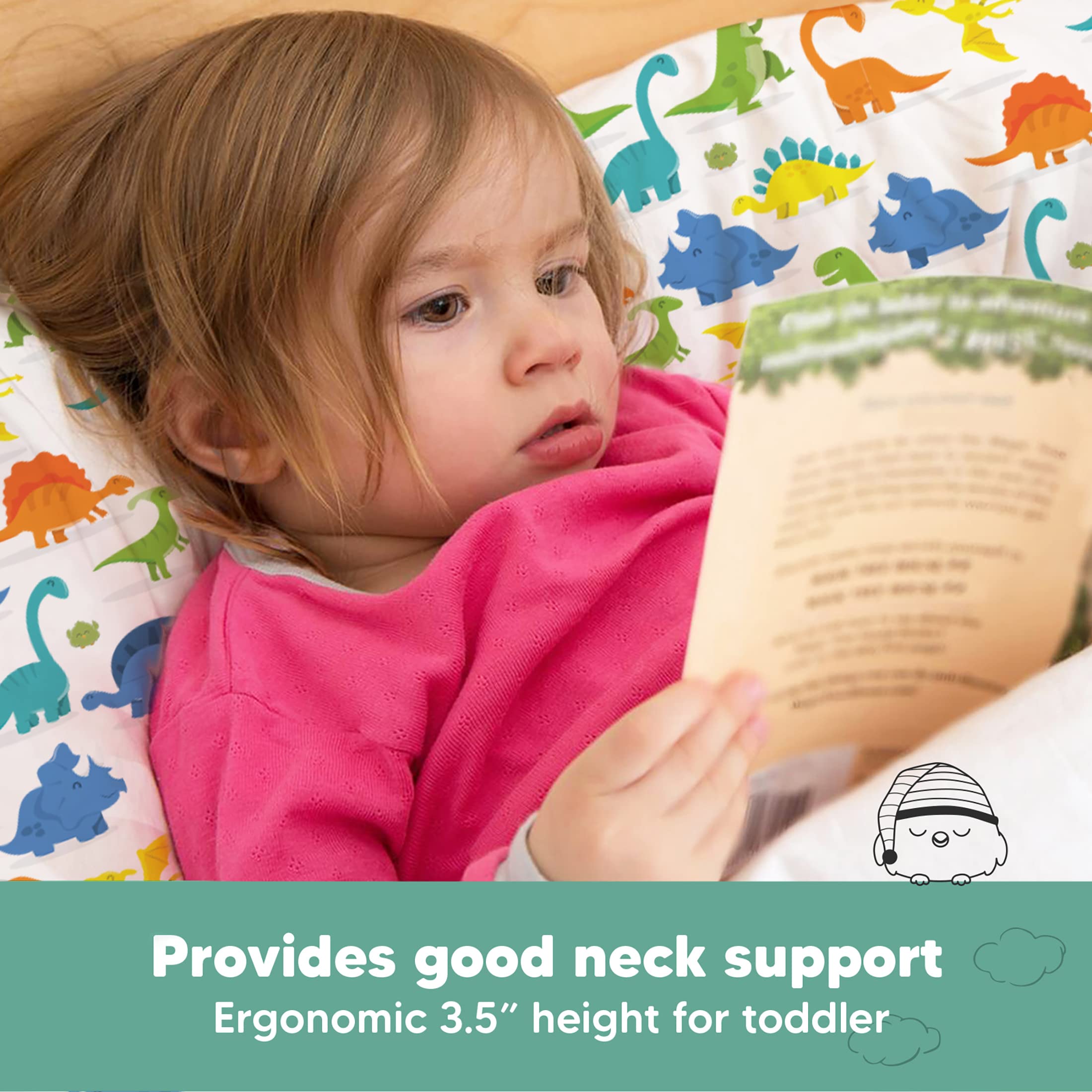 KeaBabies Travel-friendly pillow shown in a bag for on-the-go naps.