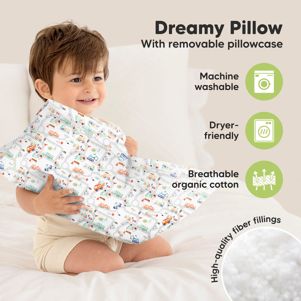 KeaBabies travel-friendly pillow ideal for preschool naps and road trips