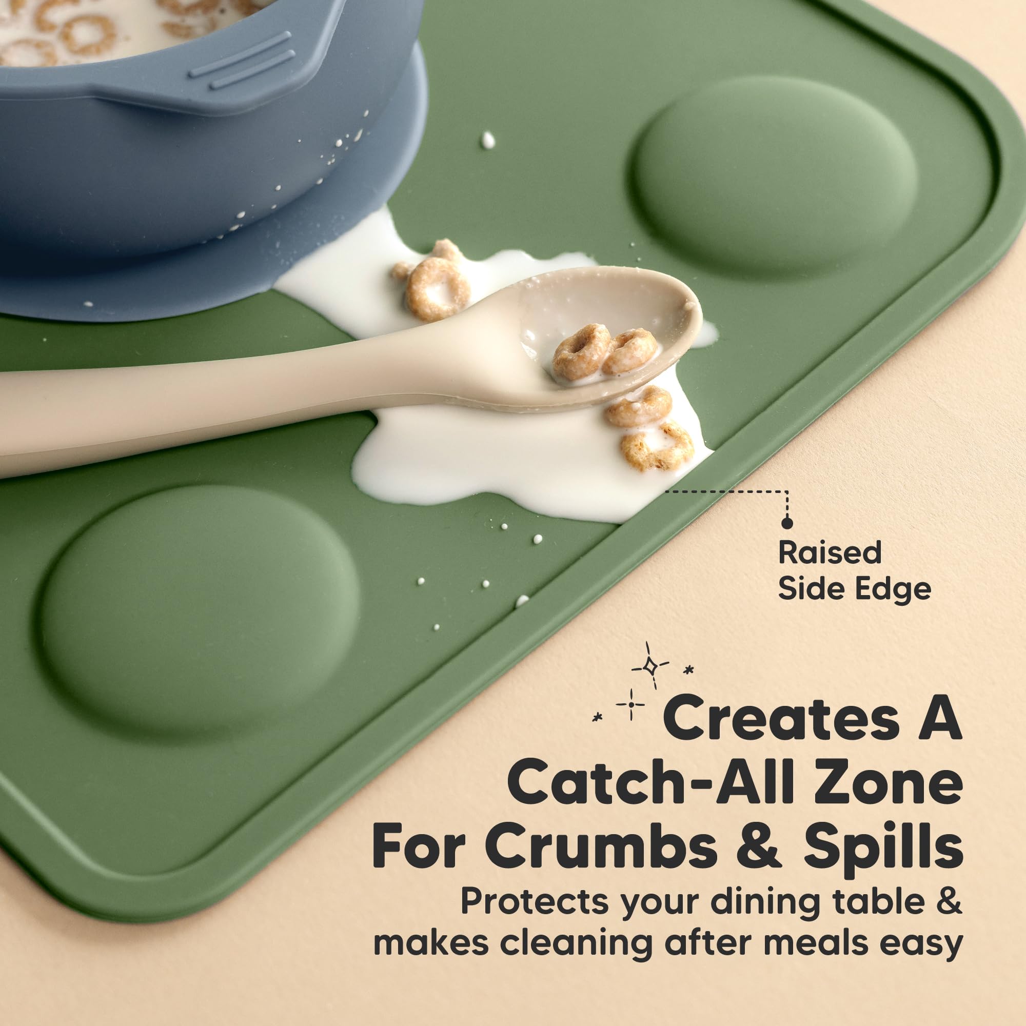 KeaBabies travel-friendly placemats sit light in a bag for trips