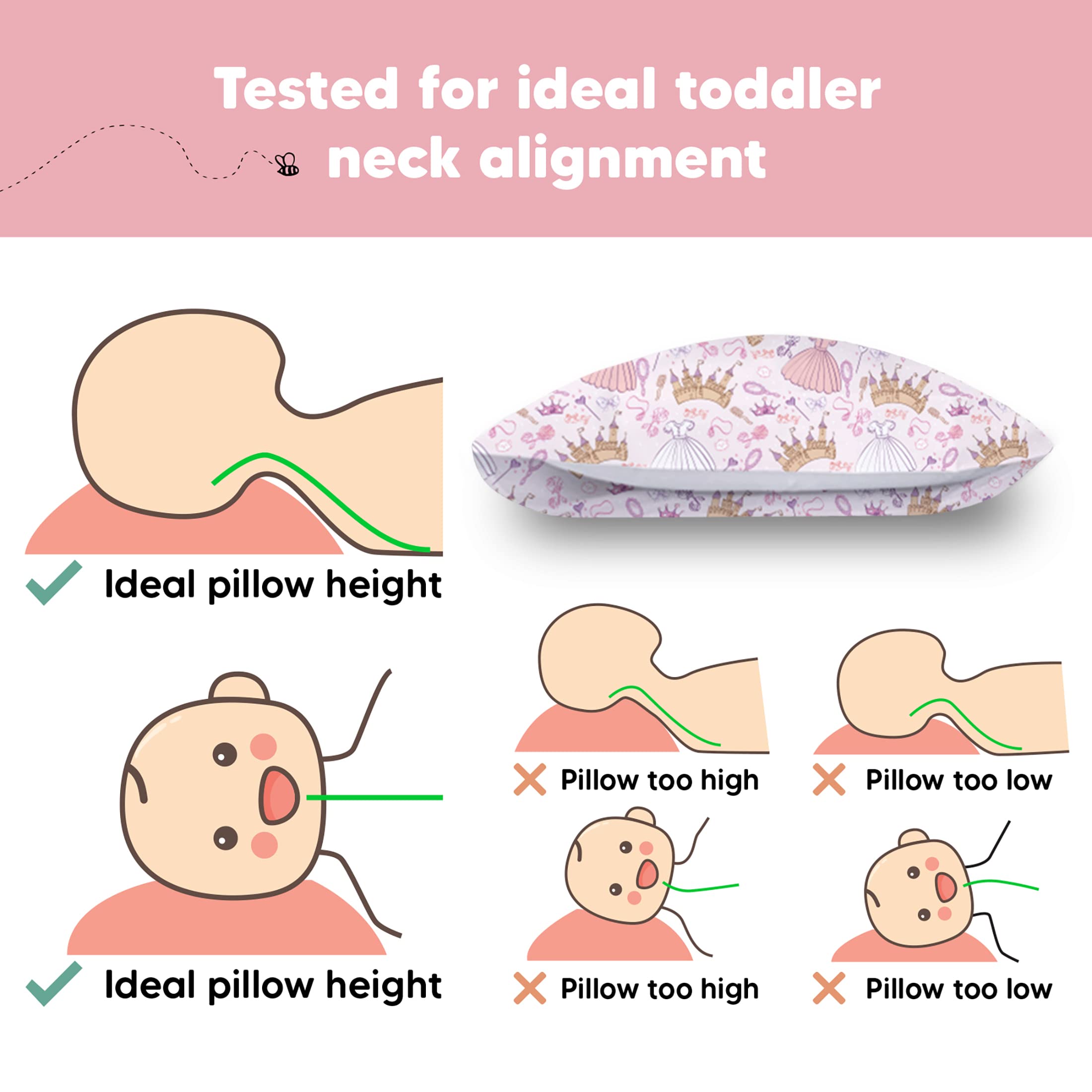 KeaBabies travel-friendly pillow ideal for preschool naps and road trips.