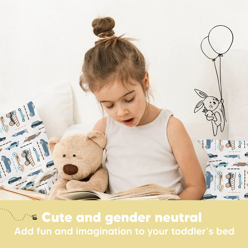 KeaBabies compact pillowcase detail for travel and storage.