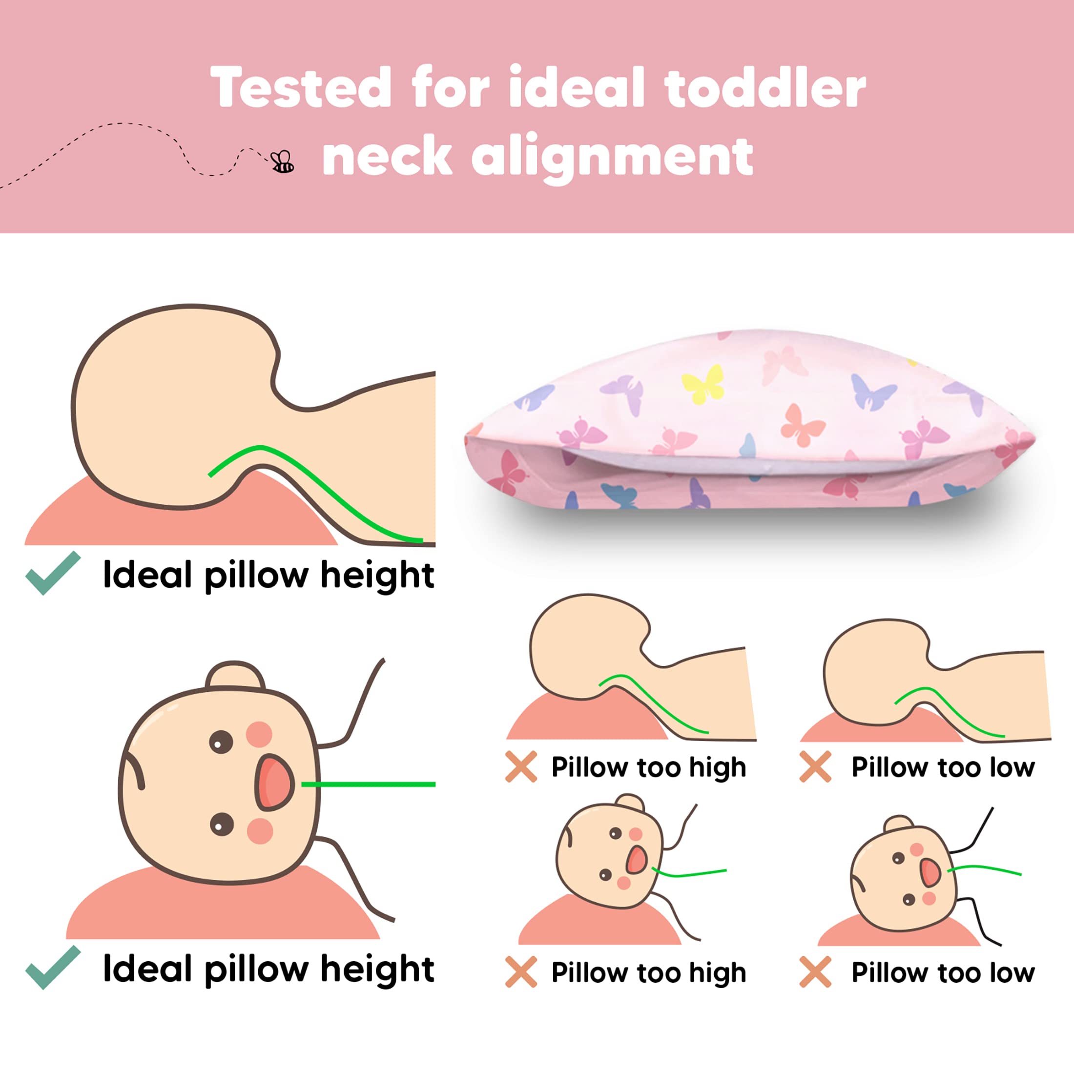 KeaBabies travel-friendly pillow in carry-on scene supports preschool naps