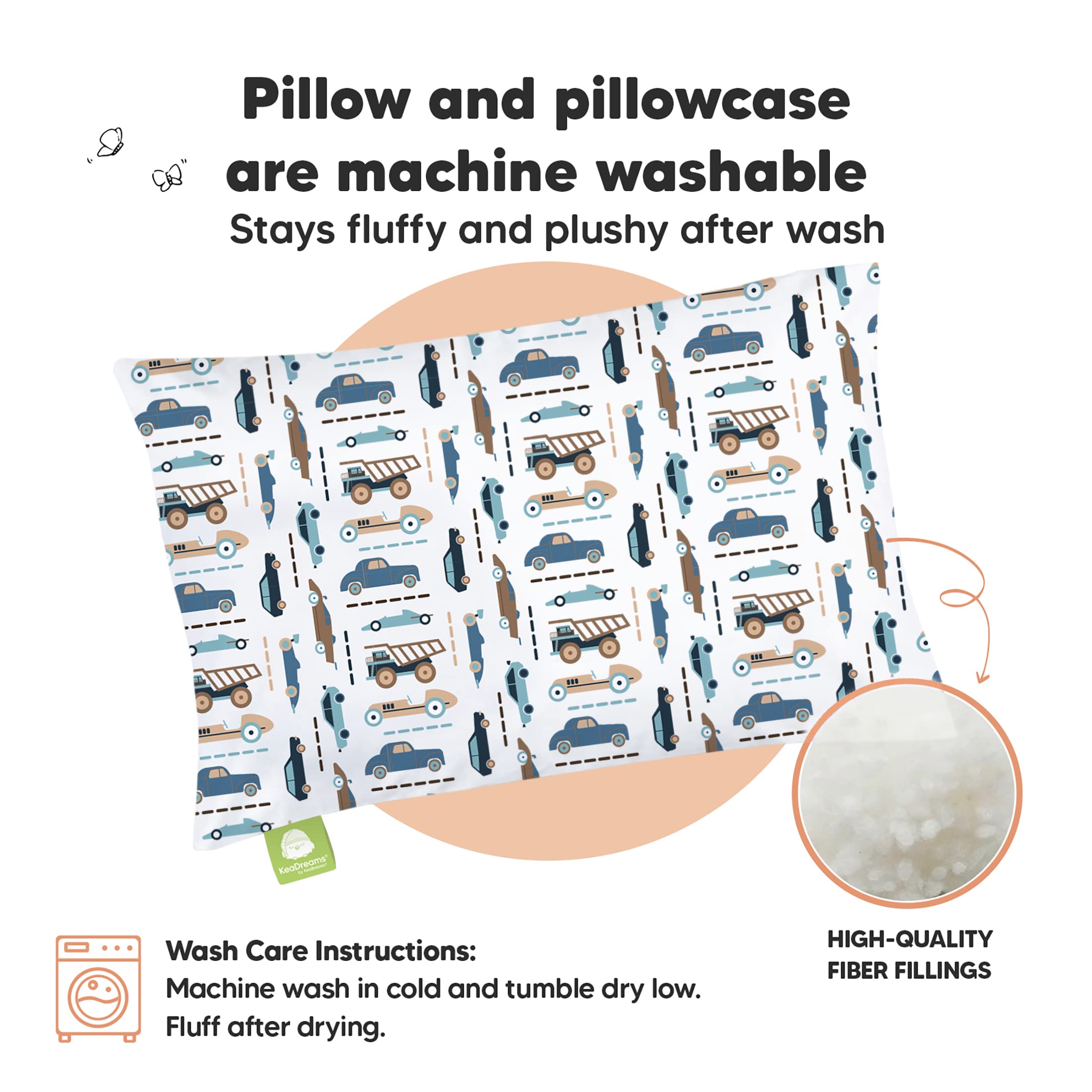 KeaBabies travel pillow for kids during car rides or naps.