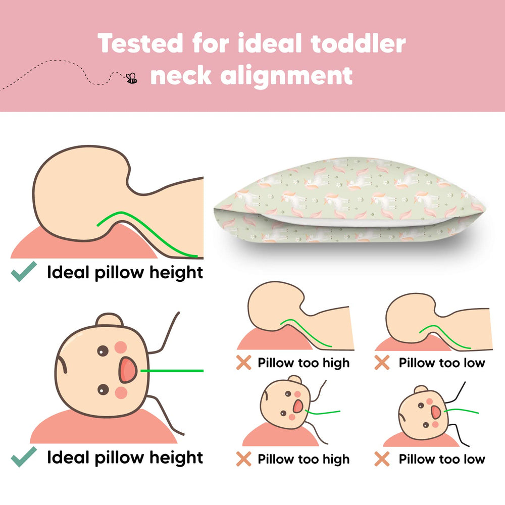 KeaBabies travel-ready toddler pillow in car or bag