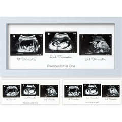 KeaBabies Trio Ultrasound Frame front view in Mist Blue elevates modern nursery decor.