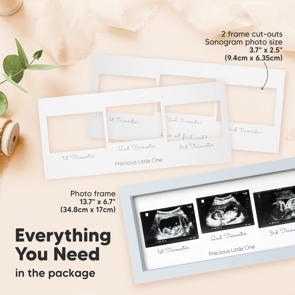 KeaBabies Trio Ultrasound Frame side view shows sleek lines for wall display.