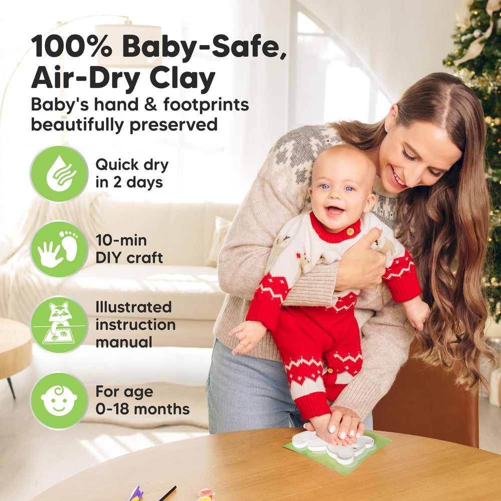 Keababies Trove food-grade clay closeup—safe materials for lasting baby prints.
