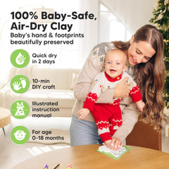 Keababies Trove food-grade clay closeup—safe materials for lasting baby prints.