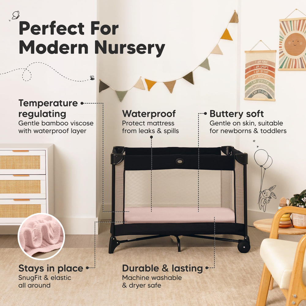 KeaBabies Two-pack mini crib sheets for boys and girls.