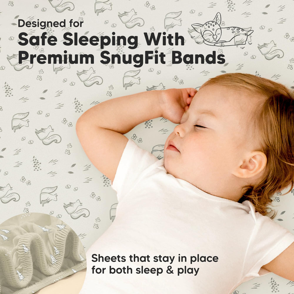 KeaBabies two-pack mini crib sheets provide convenient replacement options